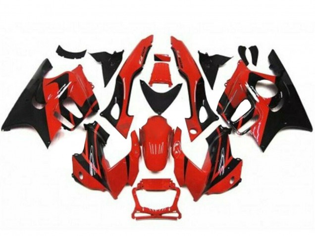 Erschwingliche Honda CBR600 F3 Motorrad Verkleidung Kit 1995-1996 - Rot Glanzendes Schwarz