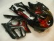 Erschwingliche Honda CBR600 F3 Motorrad Verkleidung 1995-1996 - Glanzendes Schwarz Rot Flamme