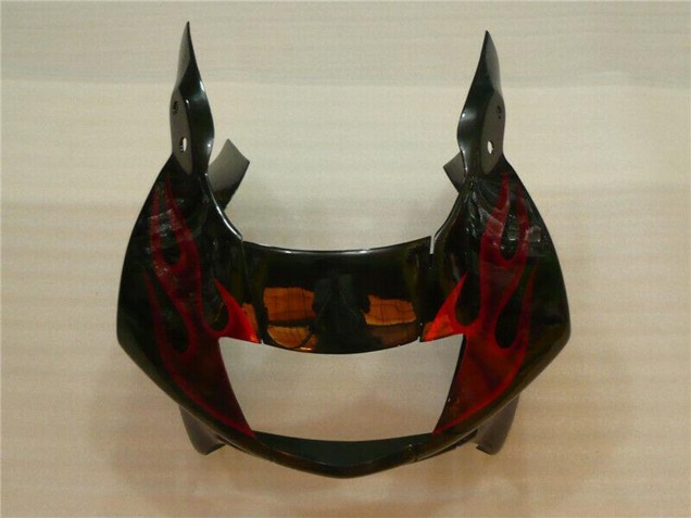 Erschwingliche Honda CBR600 F3 Motorrad Verkleidung 1995-1996 - Glanzendes Schwarz Rot Flamme