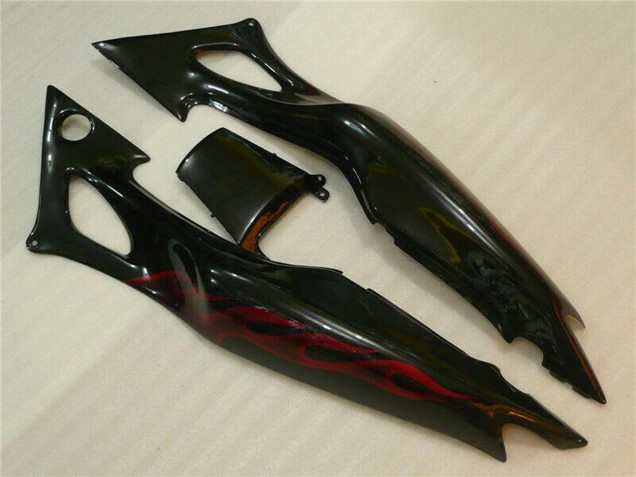 Erschwingliche Honda CBR600 F3 Motorrad Verkleidung 1995-1996 - Glanzendes Schwarz Rot Flamme