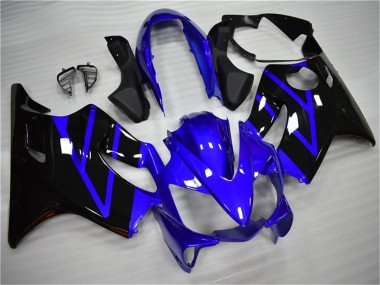 Erschwingliche Honda CBR600 F4i Motorrad Verkleidung Kit 2004-2007 - Blau Glanzendes Schwarz