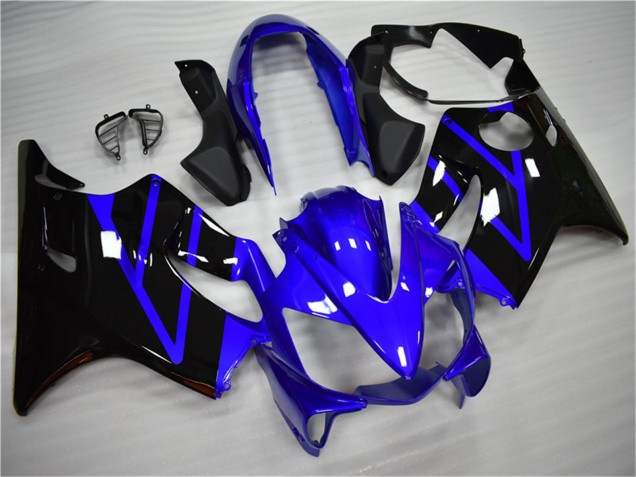 Erschwingliche Honda CBR600 F4i Motorrad Verkleidung Kit 2004-2007 - Blau Glanzendes Schwarz