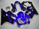 Erschwingliche Honda CBR600 F4i Motorrad Verkleidung Kit 2004-2007 - Blau Glanzendes Schwarz