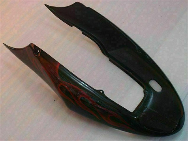 Erschwingliche Honda CBR600 F4i Motorrad Verkleidung 2004-2007 - Glanzendes Schwarz Rot Flamme