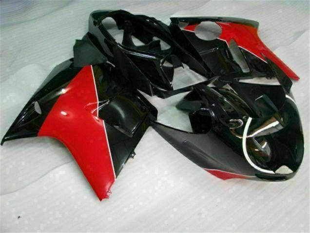 Erschwingliche Honda CBR1100XX Blackbird Motorrad Verkleidung 1996-2007 - Rot Glanzendes Schwarz