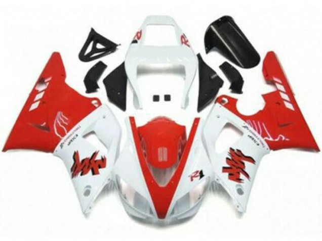 Erschwingliche Yamaha YZF R1 Motorrad Verkleidung 1998-1999 - Weiss Rot
