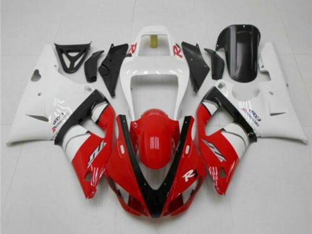 Erschwingliche Yamaha YZF R1 Motorrad Verkleidung 1998-1999 - Weiss Rot Schwarz