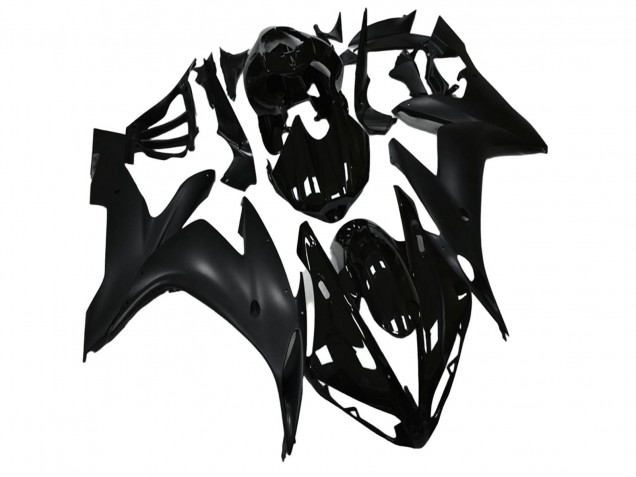 Erschwingliche Yamaha YZF R1 Motorrad Verkleidung 2004-2006 - Glanzendes Schwarz Matt Schwarz