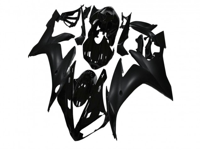 Erschwingliche Yamaha YZF R1 Motorrad Verkleidung 2004-2006 - Glanzendes Schwarz Matt Schwarz