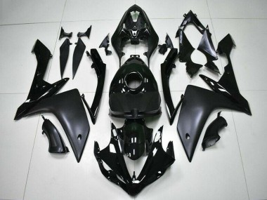 Erschwingliche Yamaha YZF R1 Motorrad Verkleidung 2007-2008 - Glanzendes Schwarz Matt Schwarz