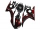 Erschwingliche Yamaha YZF R6 Motorrad Verkleidung 2003-2004 - Glanzendes Schwarz Rot Flamme