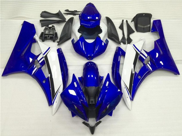 Erschwingliche Yamaha YZF R6 Motorrad Verkleidung 2006-2007 - Blau Weiss Schwarz