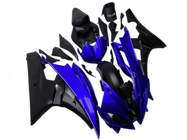 Erschwingliche Yamaha YZF R6 Motorrad Verkleidung 2006-2007 - Blau Matt Schwarz