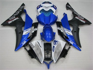 Erschwingliche Yamaha YZF R6 Motorrad Verkleidung 2008-2016 - Weiss Blau Matt Schwarz Yamalube