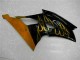 Erschwingliche Yamaha YZF R6 Motorrad Verkleidung 2008-2016 - Glanzendes Schwarz Gold Flamme