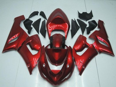 Erschwingliche Kawasaki ZX6R Motorrad Verkleidung 2005-2006 - Bonbon Rot