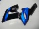 Erschwingliche Kawasaki ZX6R Motorrad Verkleidung Kit 2005-2006 - Blau Glanzendes Schwarz