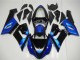Erschwingliche Kawasaki ZX6R Motorrad Verkleidung Kit 2005-2006 - Blau Glanzendes Schwarz