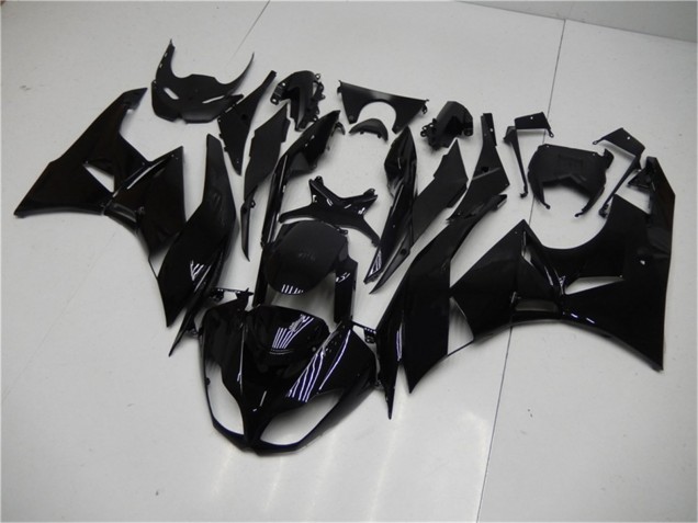 Erschwingliche Kawasaki ZX6R Motorrad Verkleidung 2009-2012 - Glanzendes Schwarz