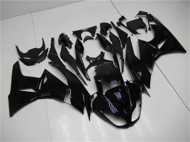Erschwingliche Kawasaki ZX6R Motorrad Verkleidung 2009-2012 - Glanzendes Schwarz