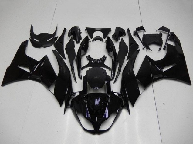 Erschwingliche Kawasaki ZX6R Motorrad Verkleidung 2009-2012 - Glanzendes Schwarz