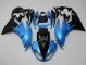 Erschwingliche Kawasaki ZX6R Motorrad Verkleidung 2009-2012 - Hellblau Glanzendes Schwarz