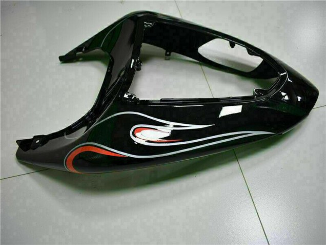 Erschwingliche Kawasaki ZX10R Motorrad Verkleidung Kit 2006-2007 - Glanzendes Schwarz Rot Flamme
