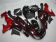 Erschwingliche Kawasaki ZX10R Motorrad Verkleidung 2006-2007 - Glanzendes Schwarz Rot Flamme