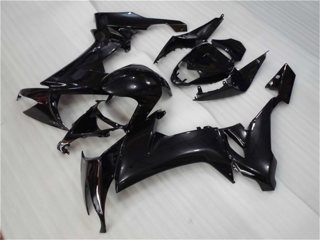 Erschwingliche Kawasaki ZX10R Motorrad Verkleidung 2008-2010 - Glanzendes Schwarz