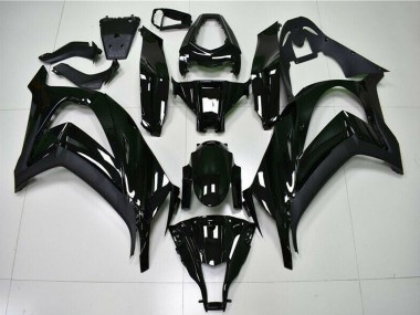 Erschwingliche Kawasaki ZX10R Motorrad Verkleidung 2011-2015 - Glanzendes Schwarz