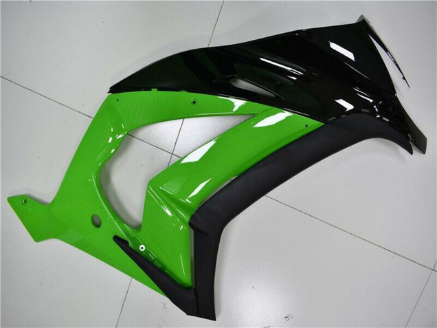 Erschwingliche Kawasaki ZX10R Motorrad Verkleidung 2011-2015 - Grun Glanzendes Schwarz