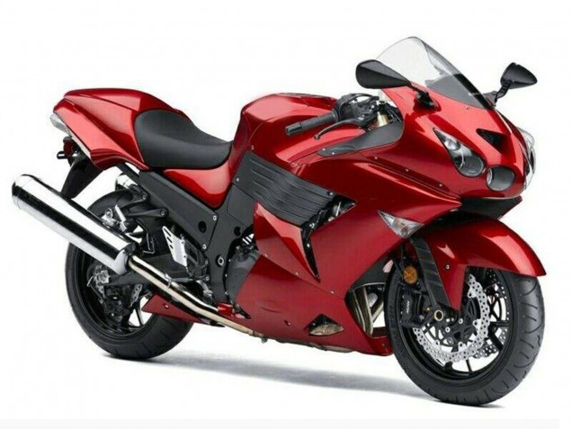 Erschwingliche Kawasaki ZX14R ZZR1400 Motorrad Verkleidung 2006-2011 - Rot