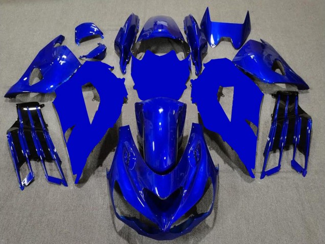 Erschwingliche Kawasaki ZX14R ZZR1400 Motorrad Verkleidung 2012-2024 - Blau Schwarz