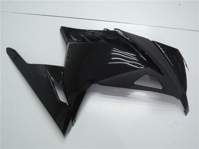 Erschwingliche Kawasaki Ninja 300 EX300R Motorrad Verkleidung 2013-2024 - Glanzendes Schwarz Matt Schwarz