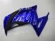 Erschwingliche Kawasaki Ninja 300 EX300R Motorrad Verkleidung 2013-2024 - Blau Schwarz Weiss Flamme