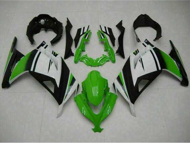 Erschwingliche Kawasaki Ninja 300 EX300R Motorrad Verkleidung 2013-2024 - Weiss Grun Schwarz