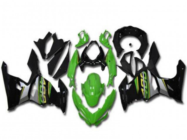 Erschwingliche Kawasaki EX400 Motorrad Verkleidung 2018-2024 - Grun Schwarz Grau