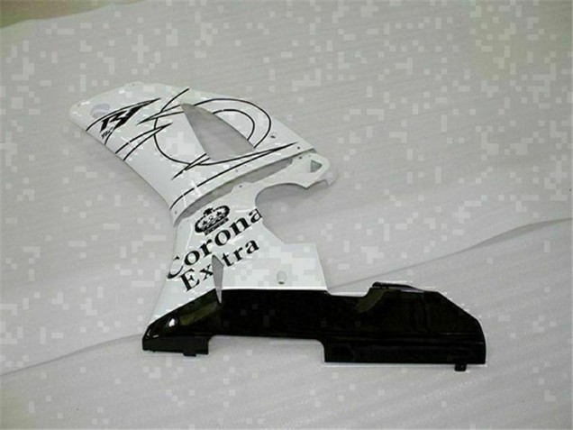 Erschwingliche Yamaha YZF R1 Motorrad Verkleidung 2000-2001 - Weiss Schwarz Corona Extra