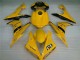 Erschwingliche Yamaha YZF R1 Motorrad Verkleidung 2004-2006 - Gelb Glanzendes Schwarz Dunlop 50