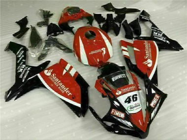 Erschwingliche Yamaha YZF R1 Motorrad Verkleidung 2007-2008 - Rot Weiss Schwarz Fimer Santunder 46