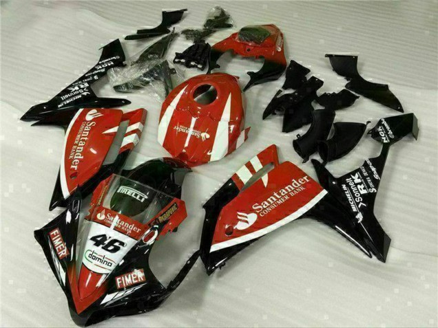 Erschwingliche Yamaha YZF R1 Motorrad Verkleidung 2007-2008 - Rot Weiss Schwarz Fimer Santunder 46