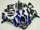 Erschwingliche Yamaha YZF R1 Motorrad Verkleidung 2015-2019 - Blau Silber Schwarz Grun MoviStar