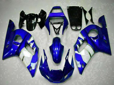 Erschwingliche Yamaha YZF R6 Motorrad Verkleidung 1998-2002 - Blau Weiss