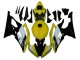 Erschwingliche Yamaha YZF R6 Motorrad Verkleidung 2008-2016 - Gelb Weiss Glanzendes Schwarz