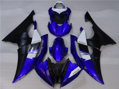 Erschwingliche Yamaha YZF R6 Motorrad Verkleidung 2008-2016 - Weiss Blau Matt Schwarz