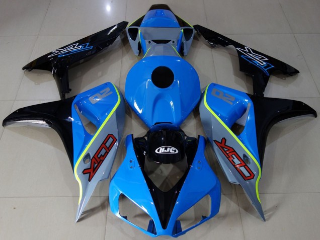 Erschwingliche Honda CBR1000RR Motorrad Verkleidung 2006-2007 - Blau Gelb Glanzendes Schwarz Massgeschneidert CBR