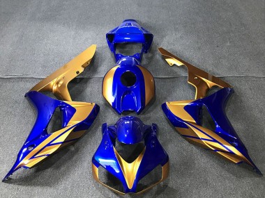 Erschwingliche Honda CBR1000RR Motorrad Verkleidung 2006-2007 - Gold Blau