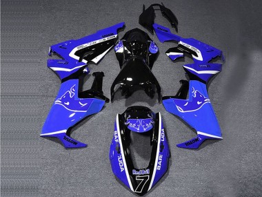 Erschwingliche Honda CBR1000RR Motorrad Verkleidung 2017-2023 - Blau Weiss Glanzendes Schwarz Bull
