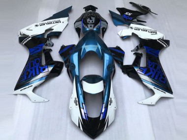 Erschwingliche Honda CBR1000RR Motorrad Verkleidung 2017-2023 - Weiss Blau Glanzendes Schwarz
