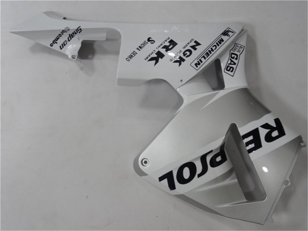 Erschwingliche Honda CBR600RR Motorrad Verkleidung 2003-2004 - Weiss Silber Schwarz Repsol